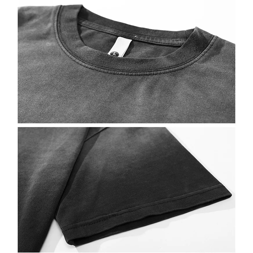Oversize Gradient Washed Cotton T-Shirt
