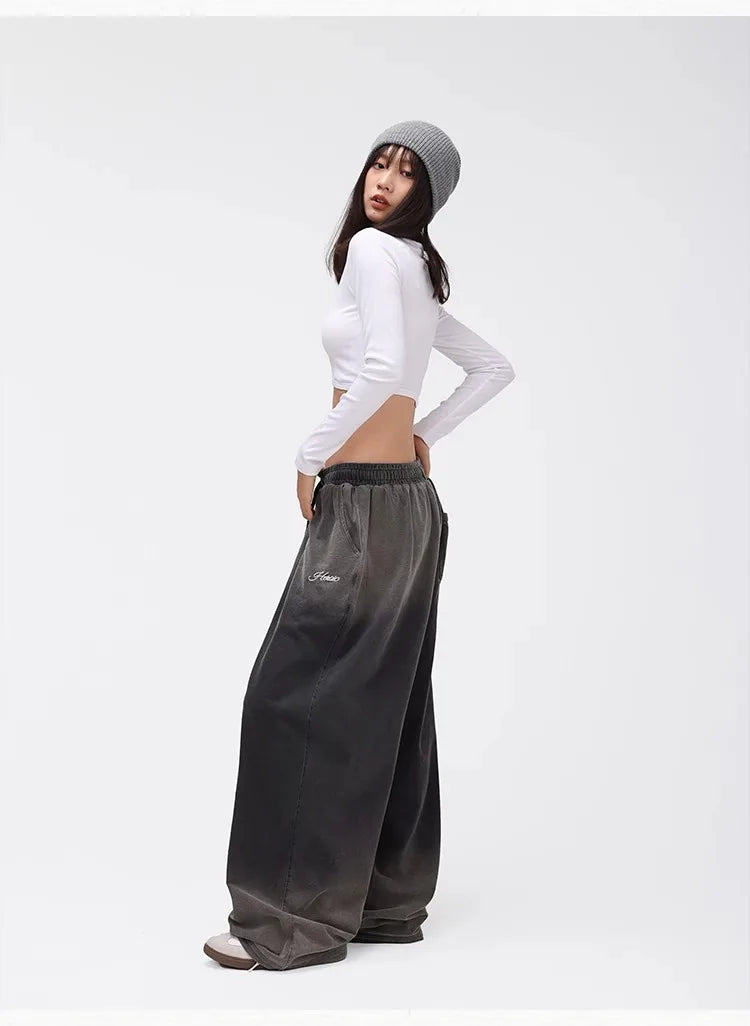 Oversize Gradient Denim Hip Hop Pants