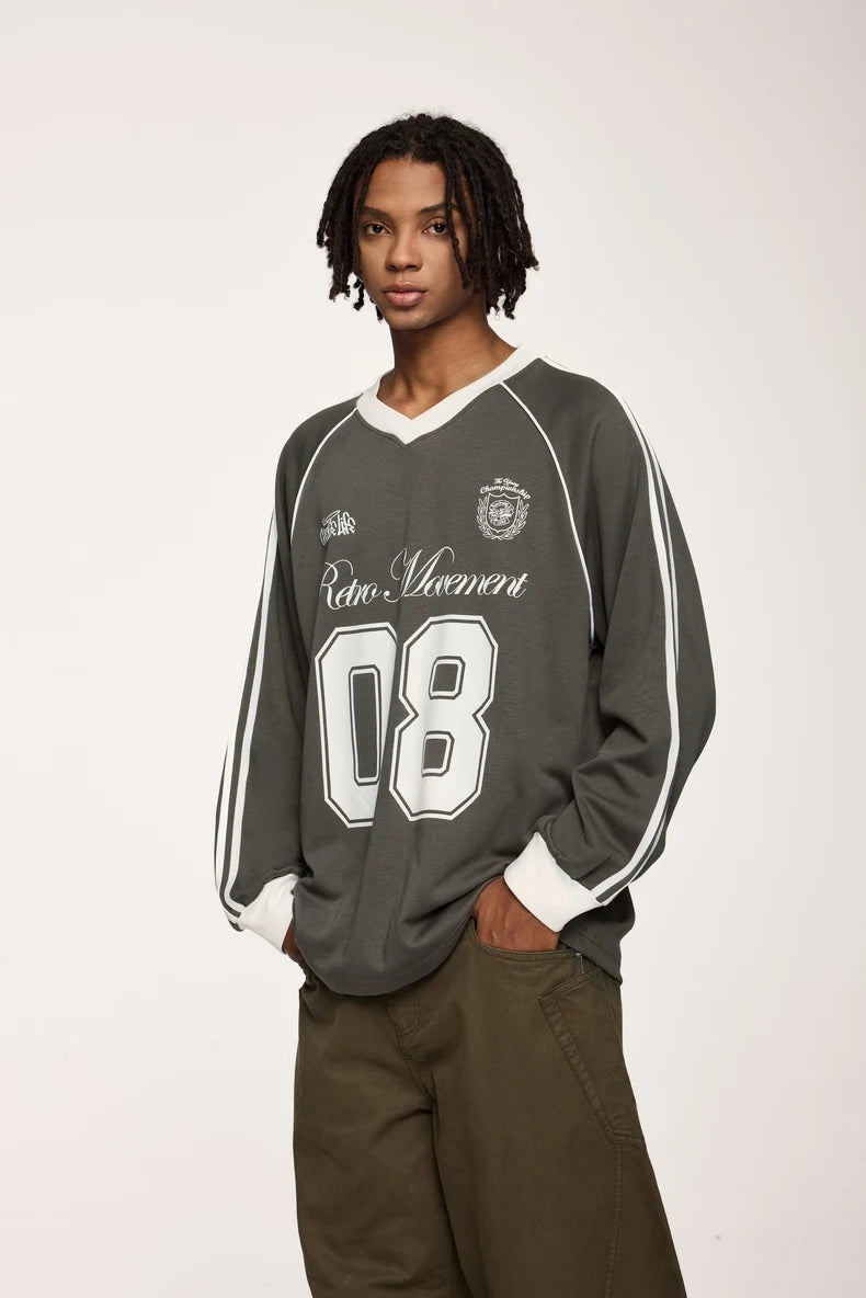 Graphic Football Jersey Loose Fit Shirt