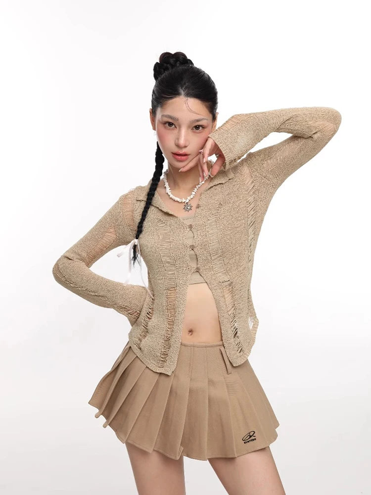 Chic Solid Color Knitted Sweater