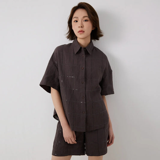 Versatile Breathable Linen Short-Sleeve Shirt