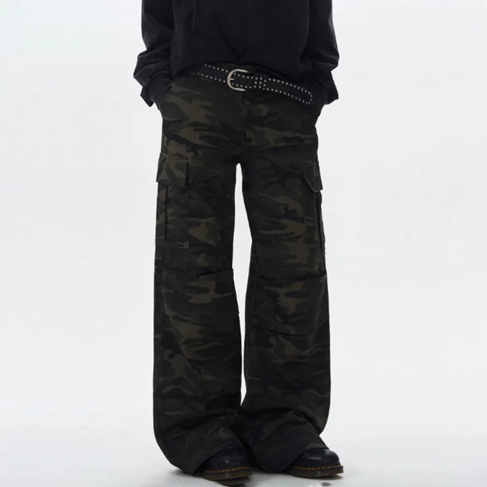 High Street Camouflage Baggy Jeans