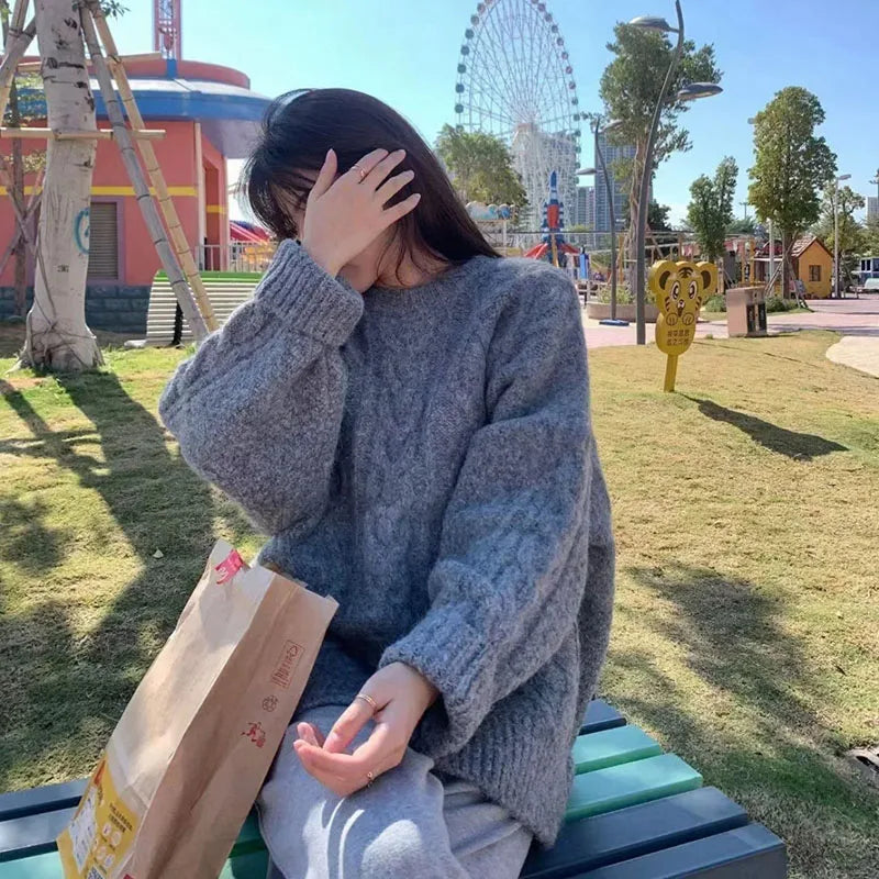 Cozy Knitted Sweater Autumn Winter
