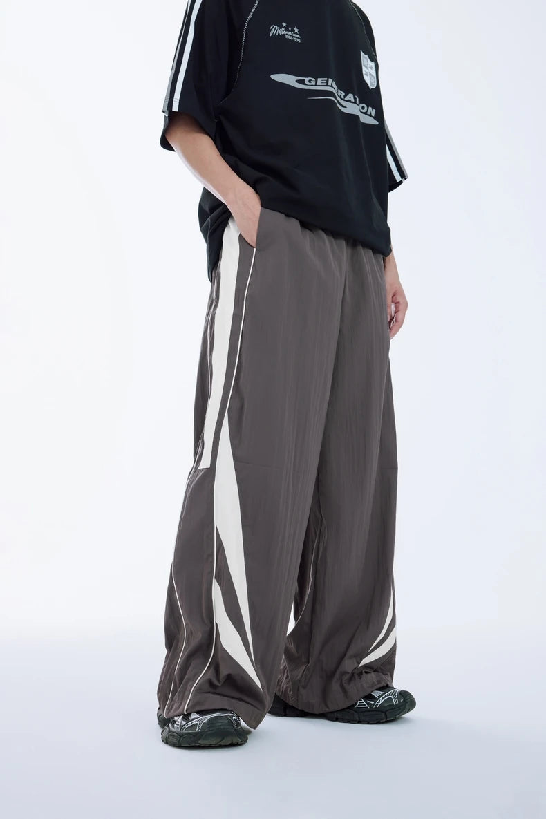 Inflation Retro Patchwork Wide Leg Pants