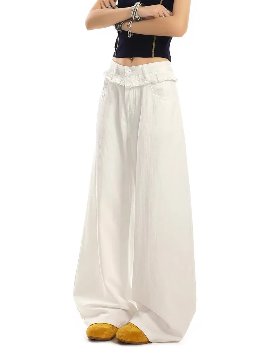 Vintage Baggy High Waist Lace Jeans
