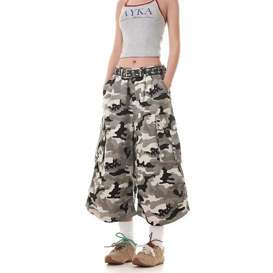 Camouflage Goblin Core Trashy Y2K Jorts