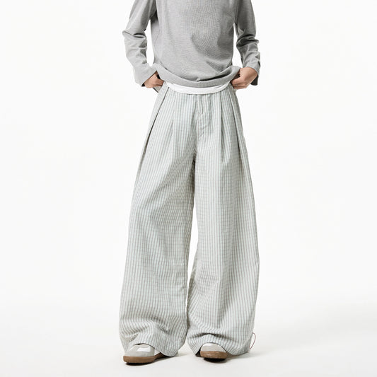 Loose Striped Wide Leg Trousers Pants