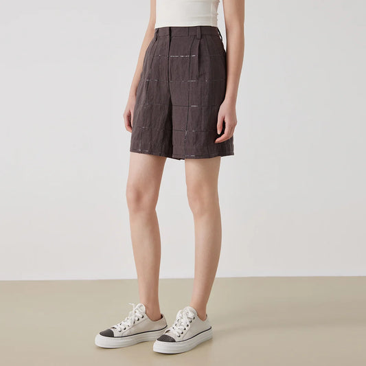 Breathable Pure Linen Summer Shorts