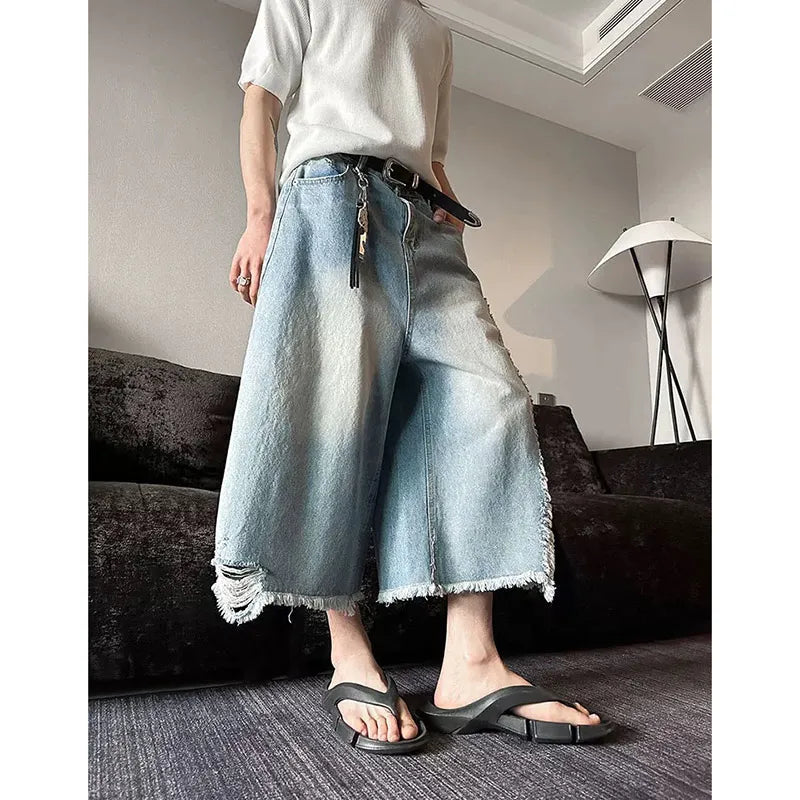 Vintage Cargo Denim Jeans with Jorts