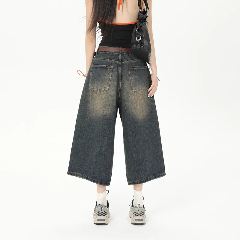 Vintage Loose Wide Leg Denim Jeans