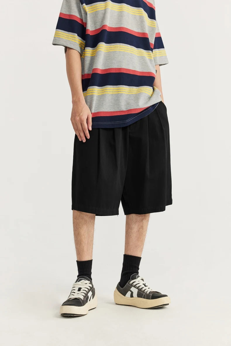 Pleated Inflation Trendy Casual Suit Shorts