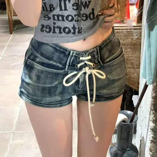 Boho Style Vintage Denim Short
