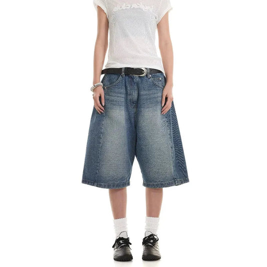 Vintage High Waist Wide Leg Short