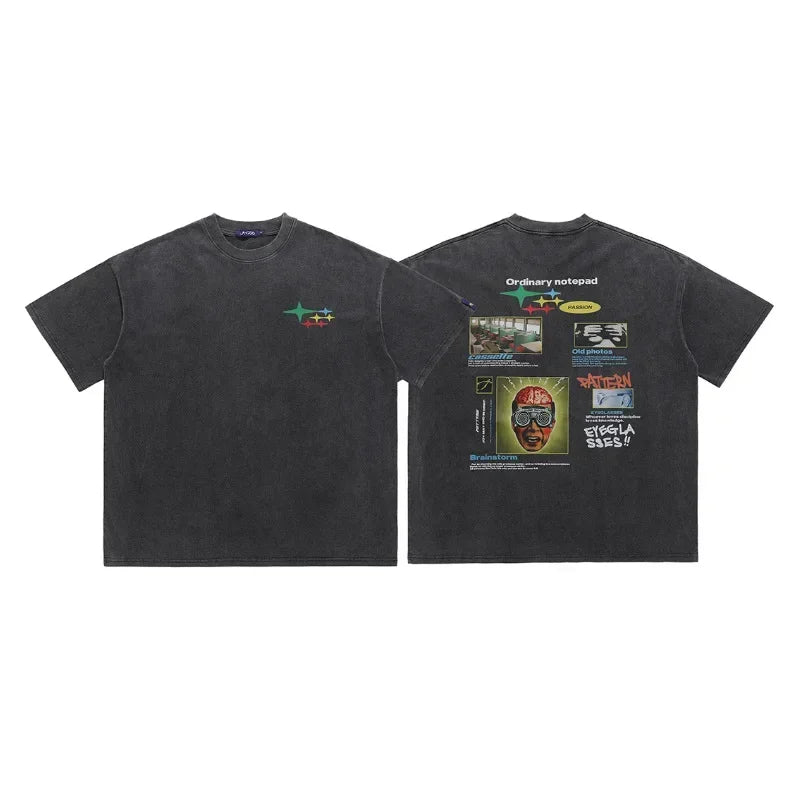 Vintage Oversized Graphic Couple Wear T-Shirt