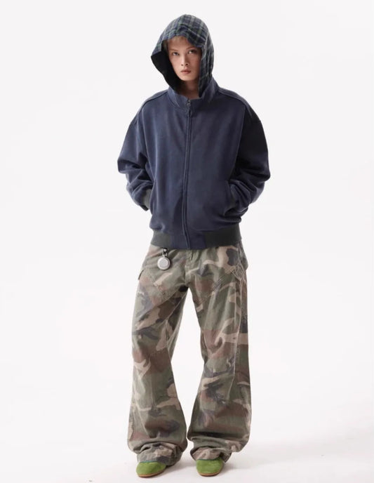 Distressed Vintage Camouflage Cargo Pants