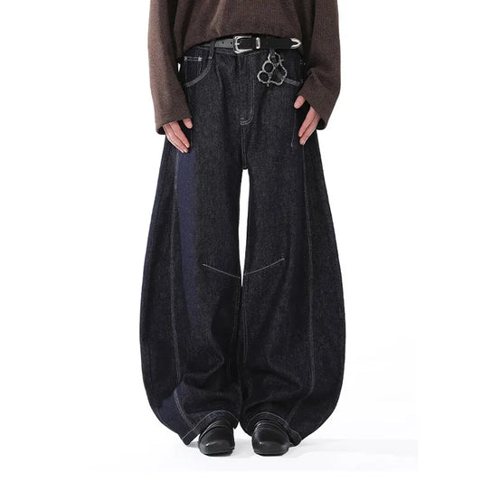 Retro Oversize Ripped Denim Jeans