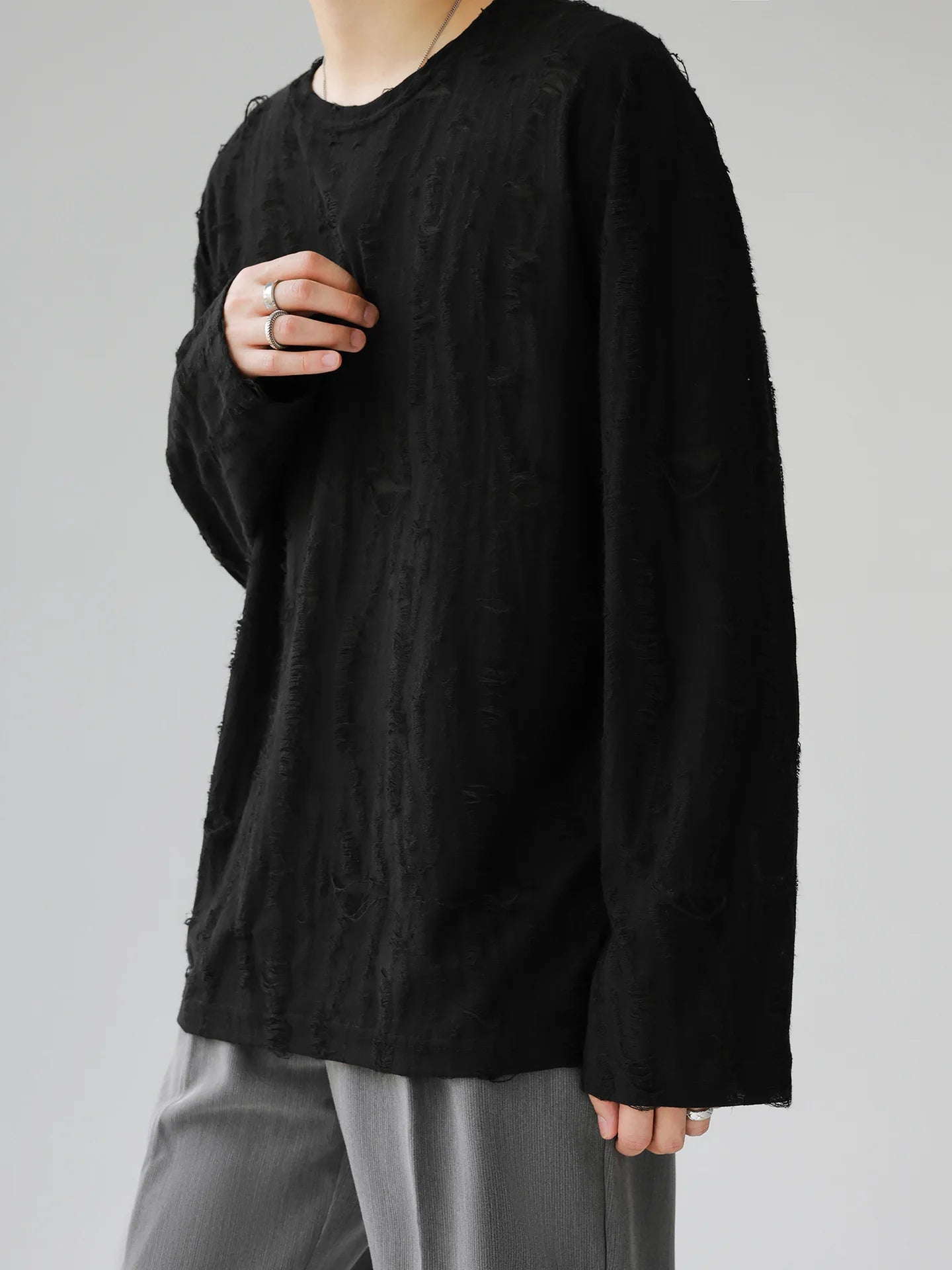 Retro Distressed Aesthetics Long Sleeve T-Shirt