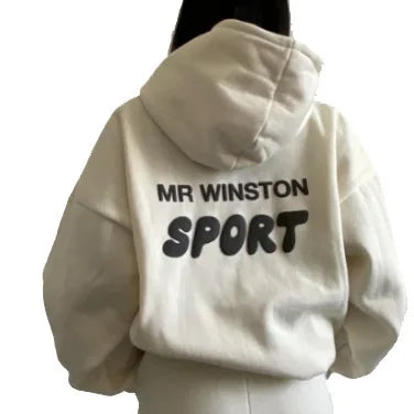 Chamois Leather Oversize Hooded Sweatshirt