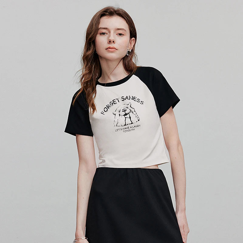 Stylish Short-Sleeved Summer Women's T-Shirt