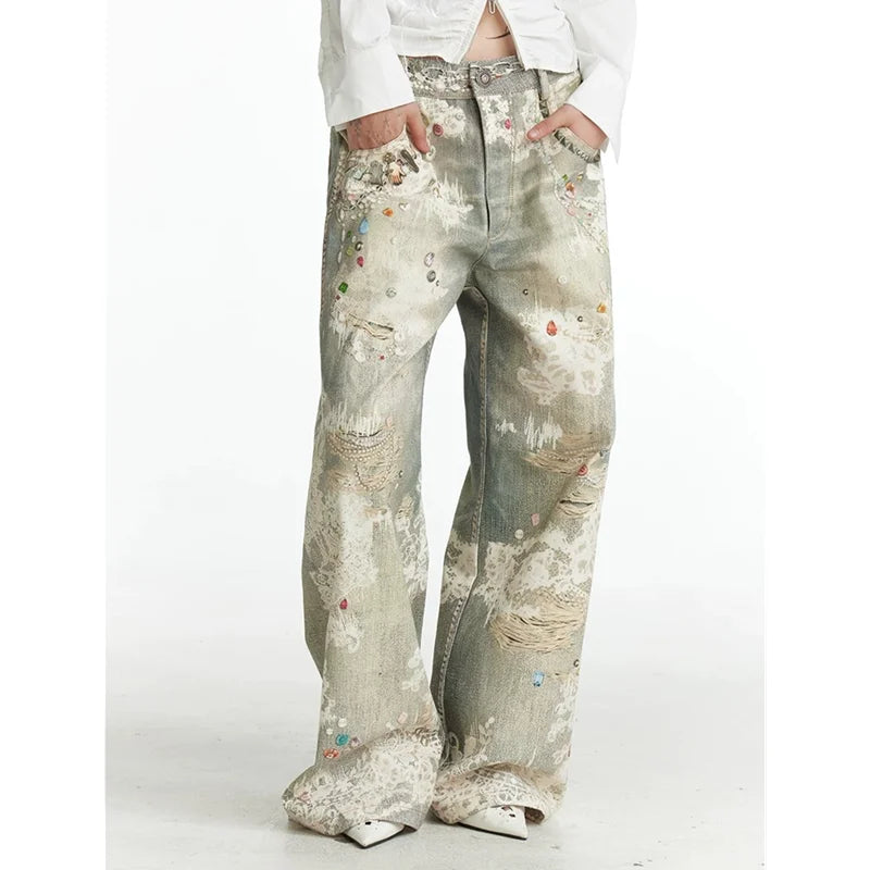 Retro High Waist Wide Leg Jeans