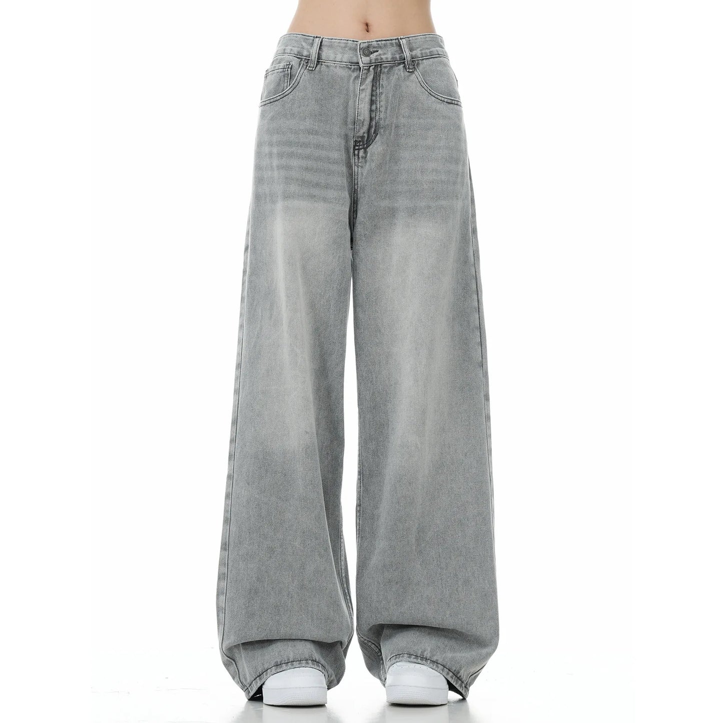 Loose Fit Denim Wide Leg Jeans