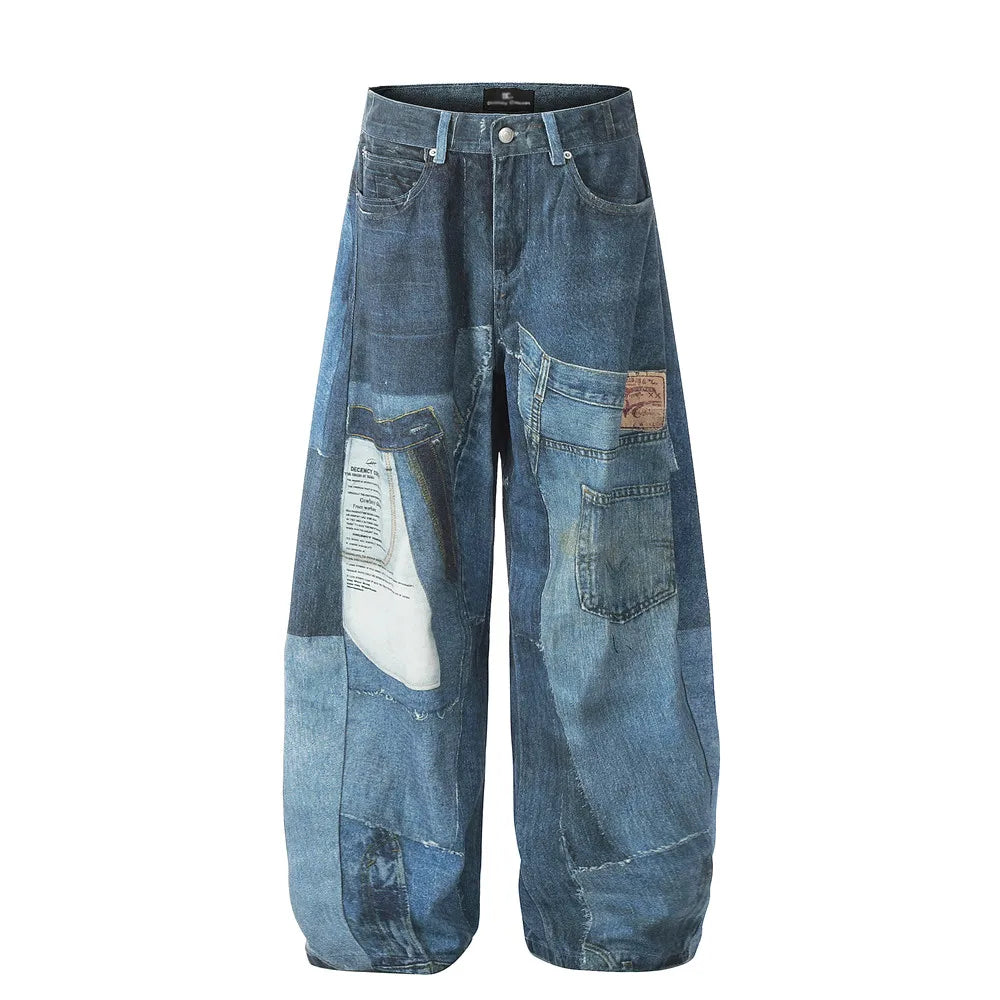 Vintage Retro Loose Fit Wide Jeans