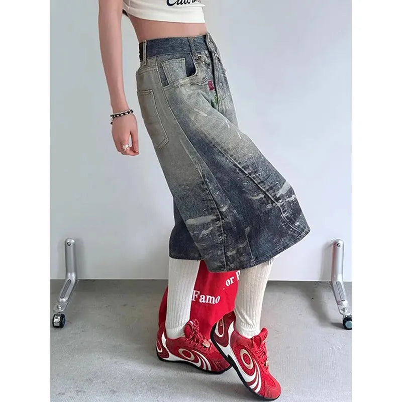 American Summer Wide Leg High Jorts