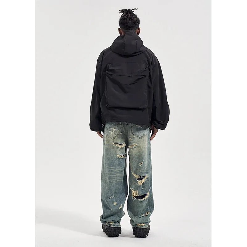 Retro Oversized Wide Leg Hip Jeans