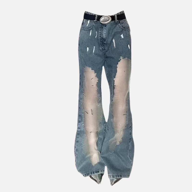 Vintage Oversize Baggy Blue Cargo Jeans
