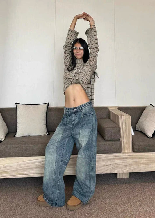 Vintage Blue Y2K Baggy Denim Jeans