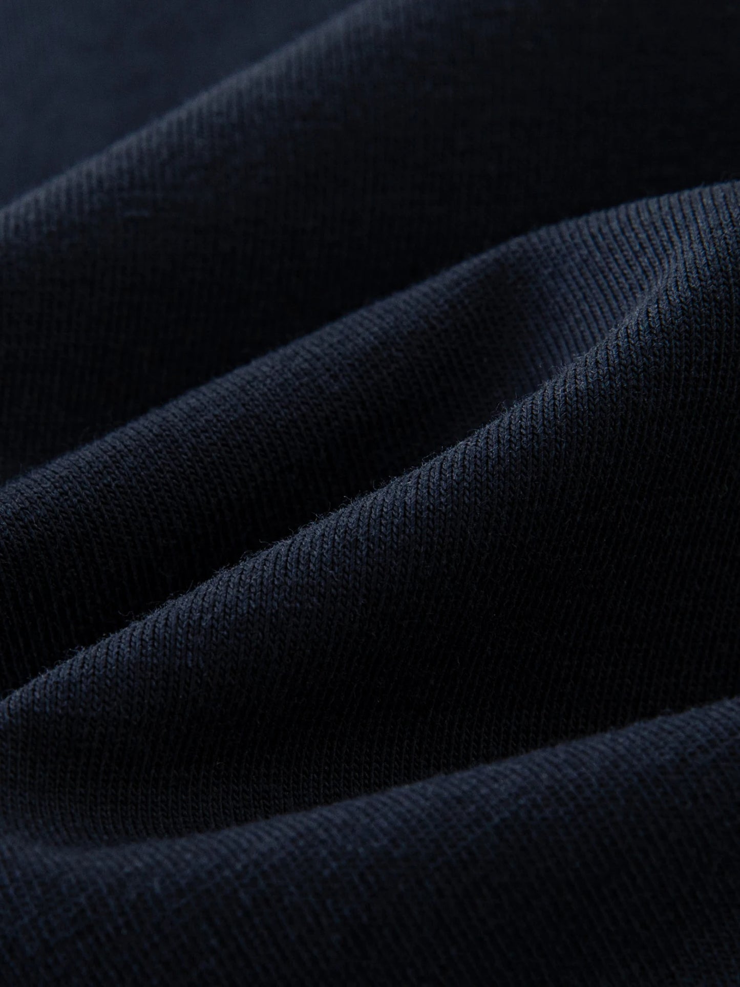 Navy Blue Age-Reducing Fake Two-Piece T-Shirt