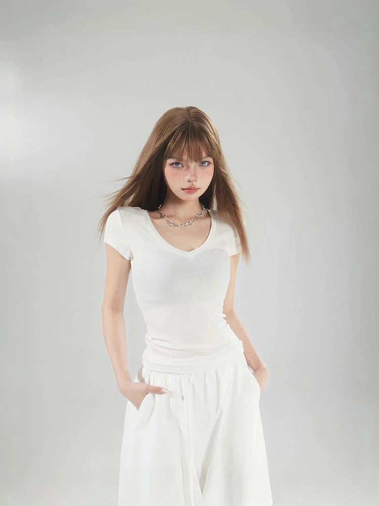 Versatile Slim Fit V-Neck T-Shirt