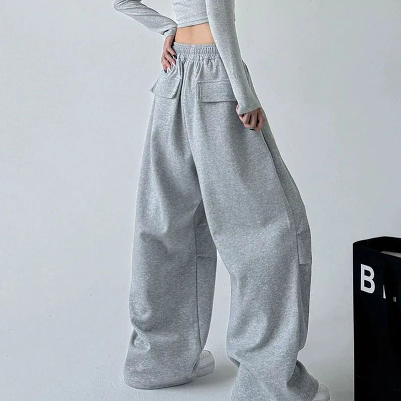Vintage Wide Leg Drawstring Sweatpants