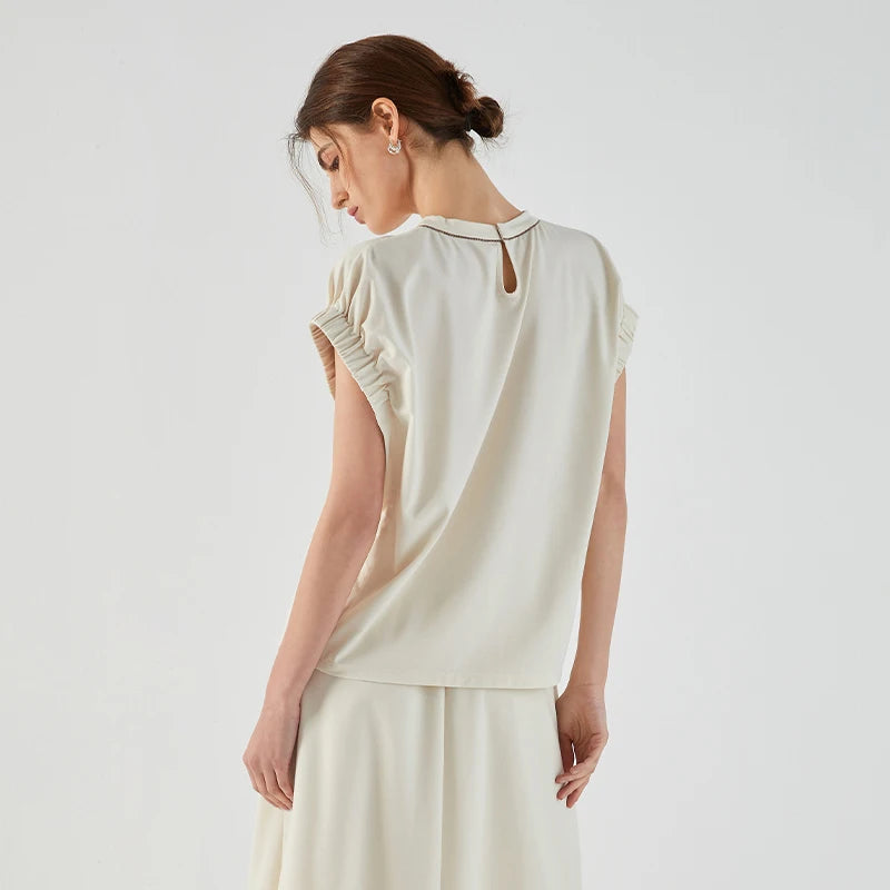 Luxury Cotton Blend Womens T-Shirt