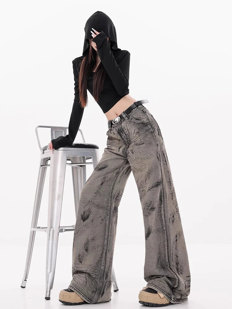 Vintage High Waisted Straight Leg Jeans