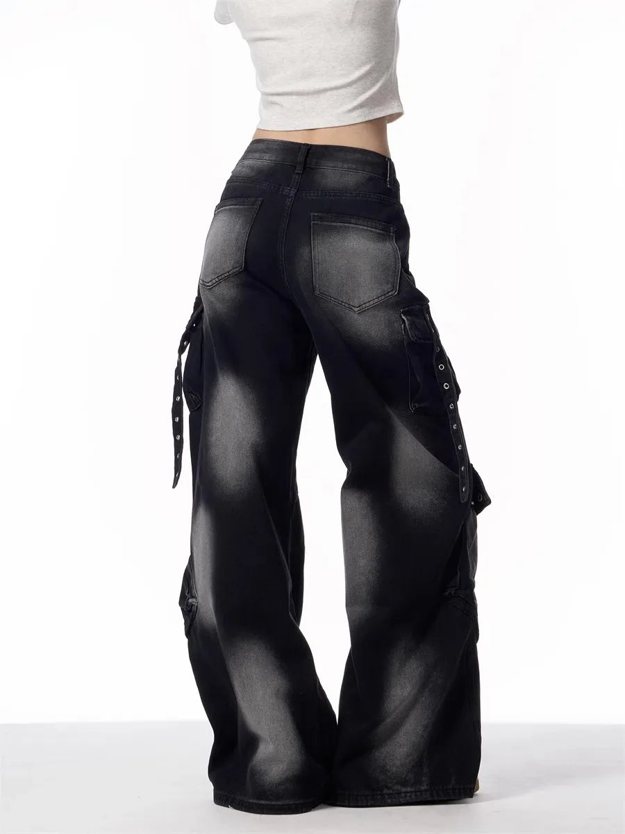High Street Retro Overalls Jeans