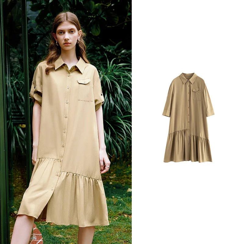 Stylish Summer Lyocell Silk Dress Women