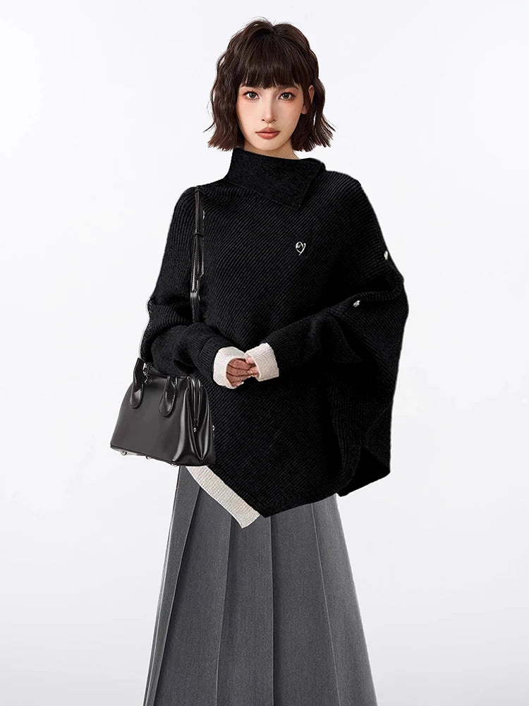 Cozy Knit Oversized Turtleneck Sweater Pullover