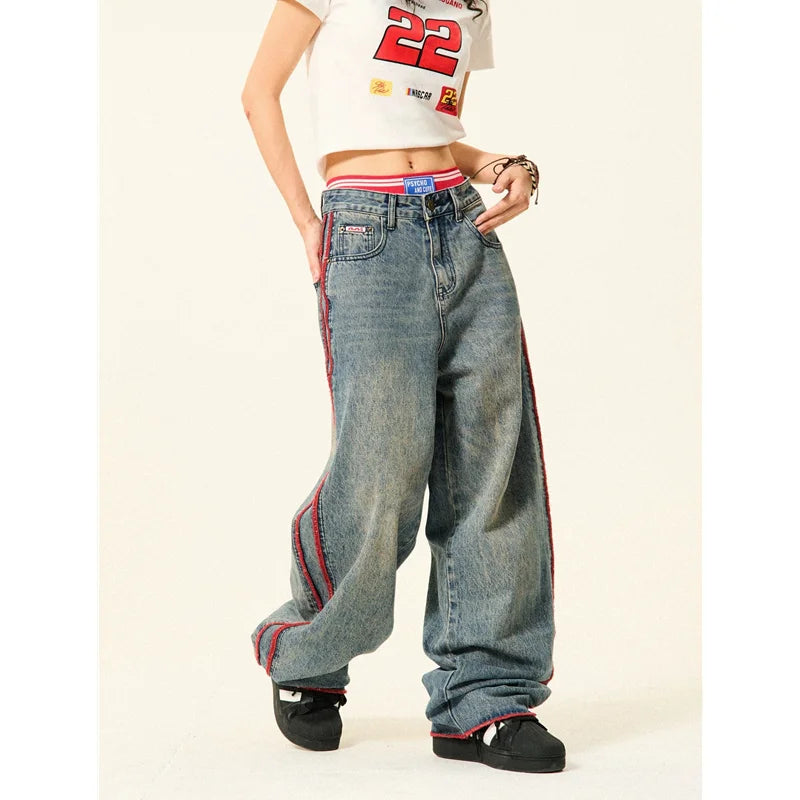 High Waist Baggy Retro Denim Jeans