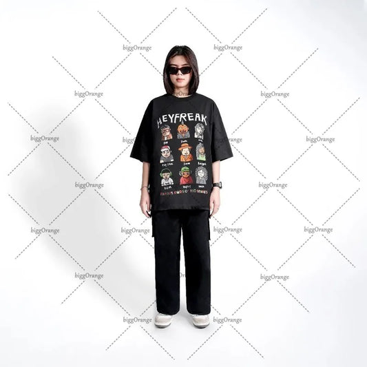 Cartoon Pattern Loose Casual T-Shirt