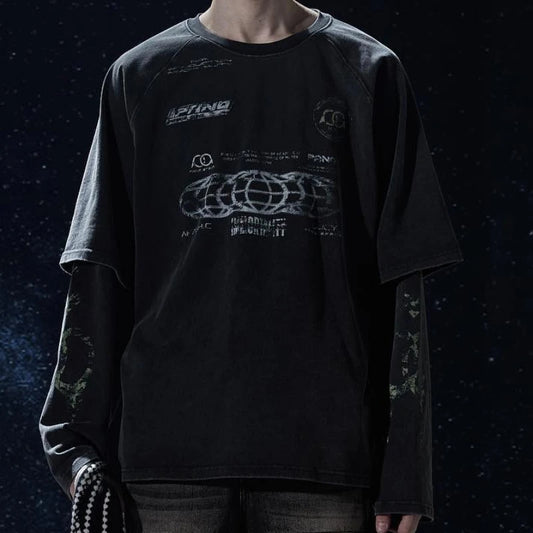 High Quality Patchwork Long Sleeve T-Shirt