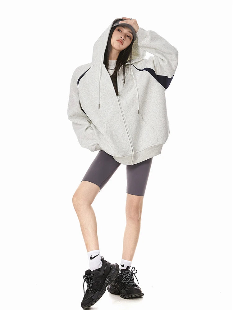 Retro Loose Hooded Autumn Winter Sweatshirt