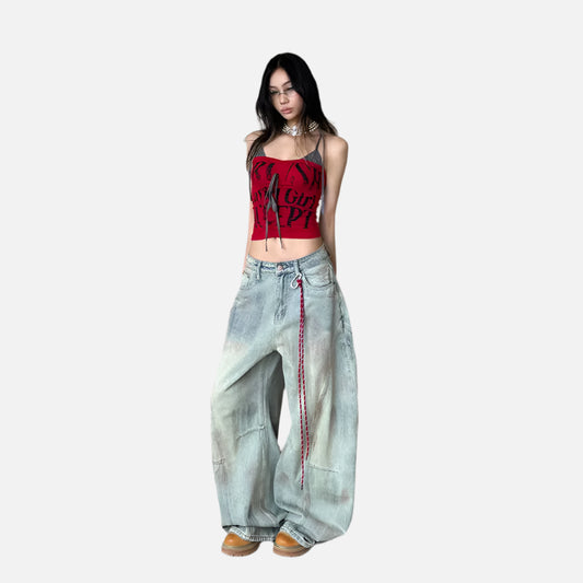 Eclectic Vintage Grunge American Washed Jeans