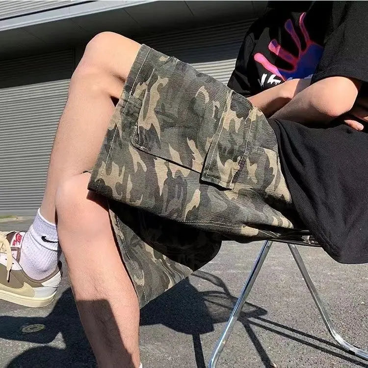 Retro Camouflage Workwear Shorts