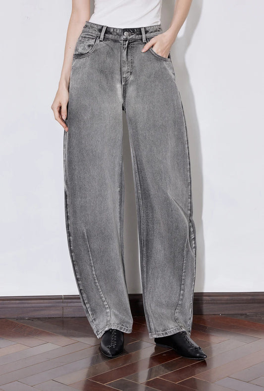 Wasteland Style Wide Leg Denim Jeans