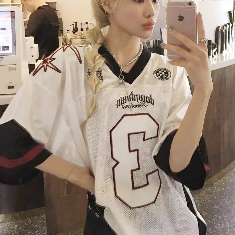 Retro Silver Jersey Number 3 T-Shirt