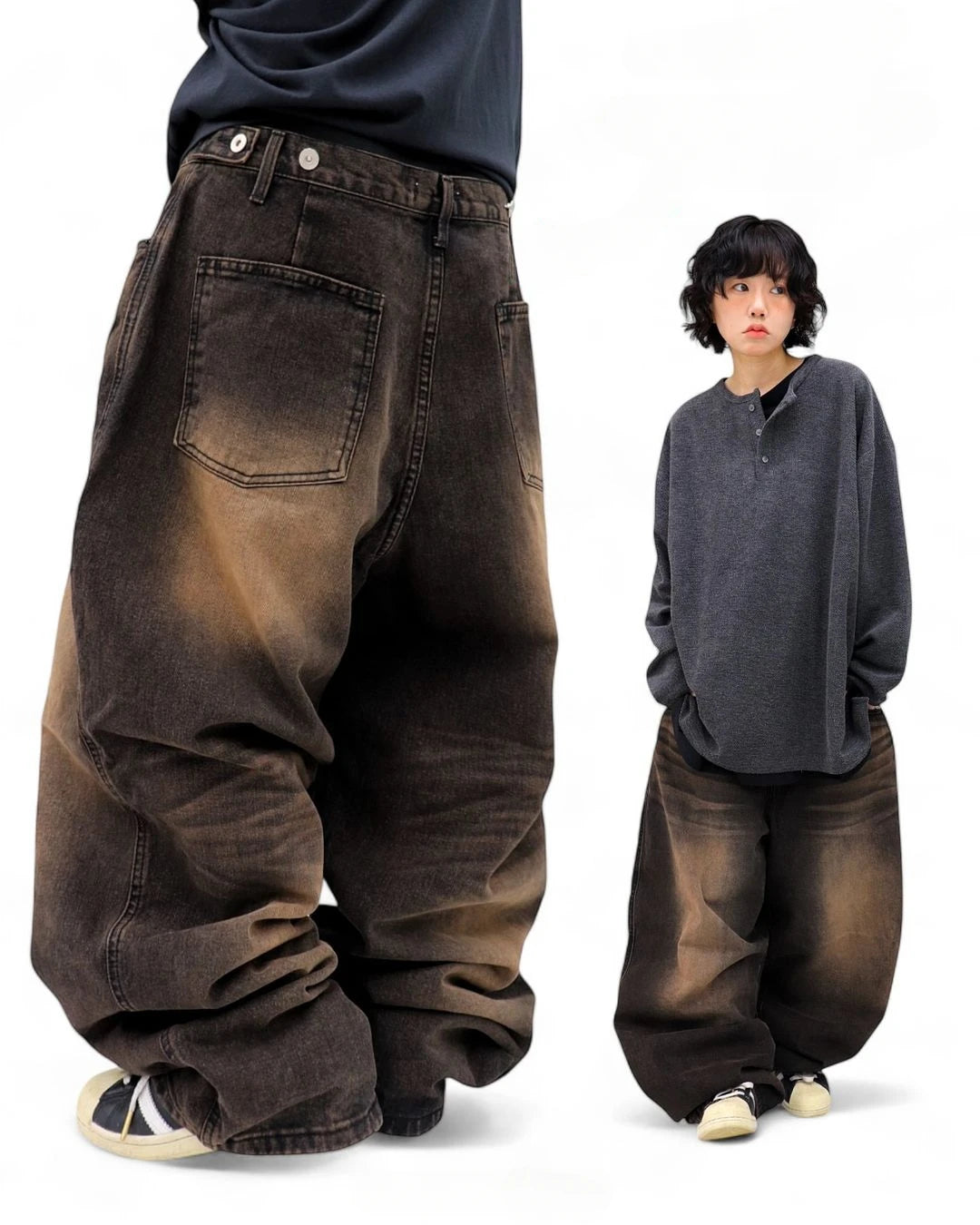 Retro Punk Baggy Low Waisted Jeans
