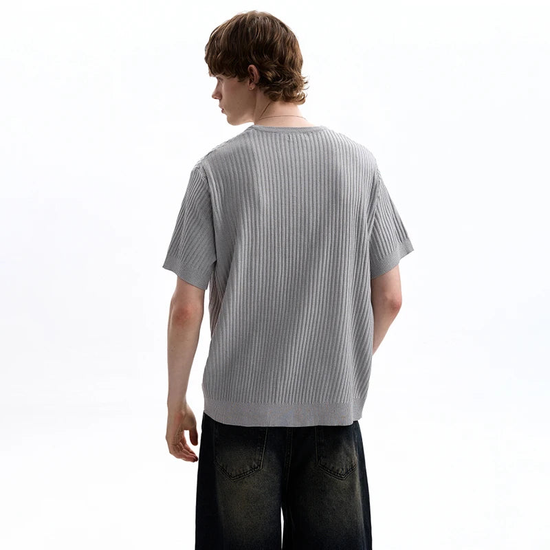 Elegant Solid Color Short Sleeve T-Shirt
