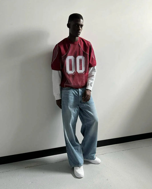 Breathable Mesh Patchwork Loose T-Shirt