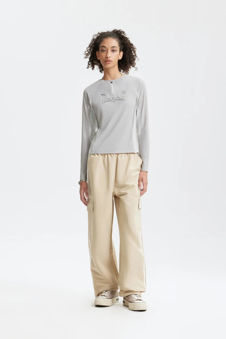 Retro Color Block Long Sleeve T-Shirt